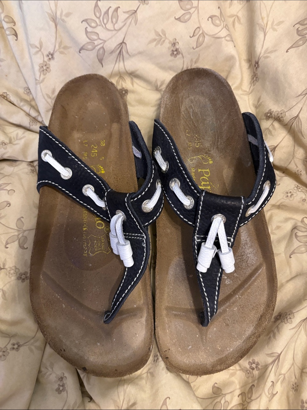 Papillio by Birkenstock "Nautical" Leather Thong Sandal
